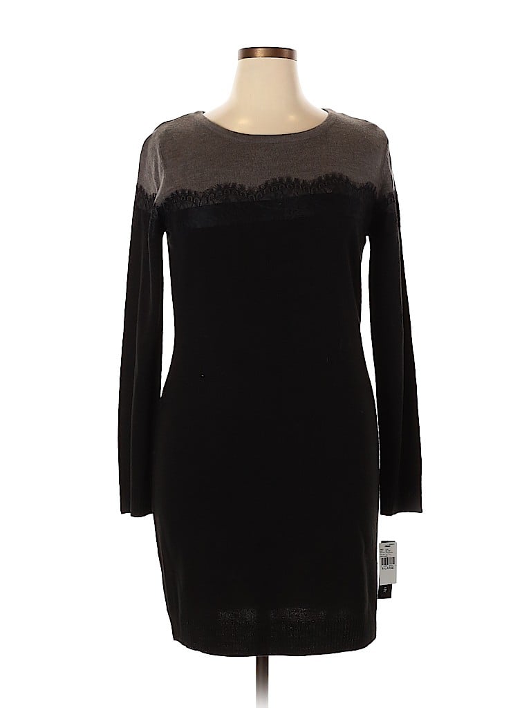 AB Studio 100% Acrylic Solid Black Casual Dress Size XL - 60% off | thredUP