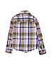 Justice 100% Cotton Plaid Green Long Sleeve Button-Down Shirt Size 10 - photo 2