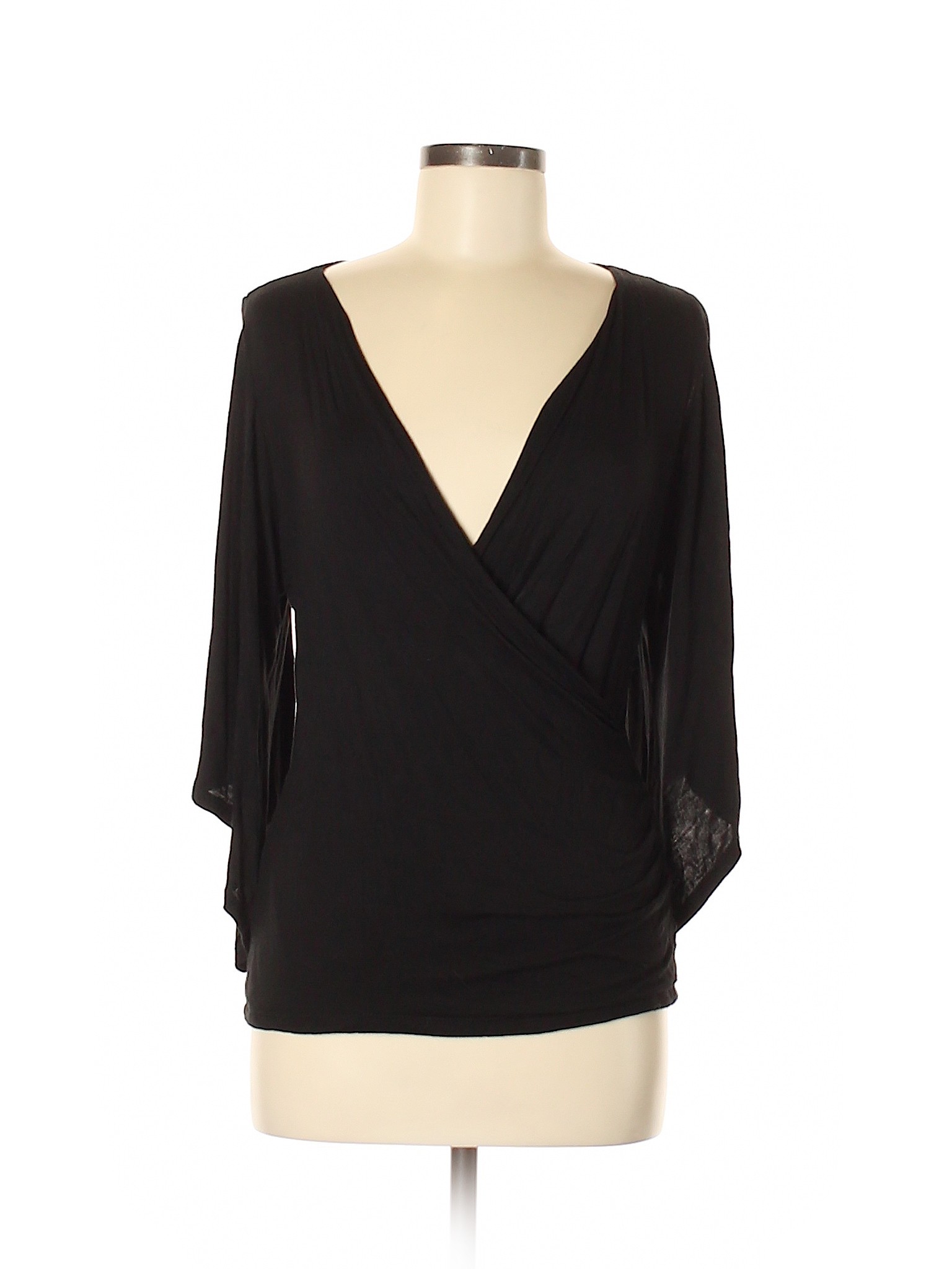 New York & Company Women Black 3/4 Sleeve Top M | eBay