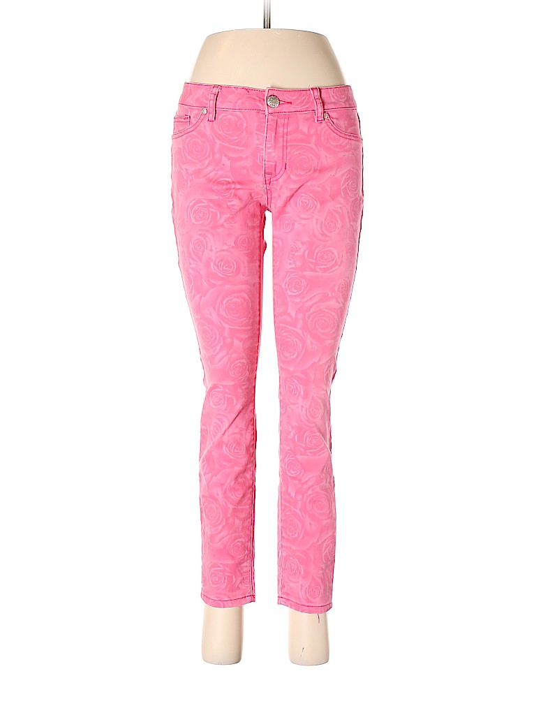 pink denim jeans