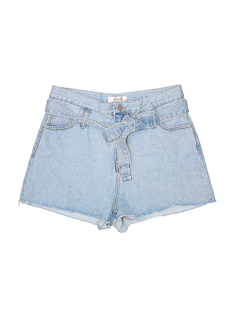 Storets 100% Cotton Solid Blue Denim Shorts Size Sm - Med - 74% off ...