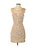 BCBGMAXAZRIA 100% Nylon Tan Cocktail Dress Size 4 - photo 1