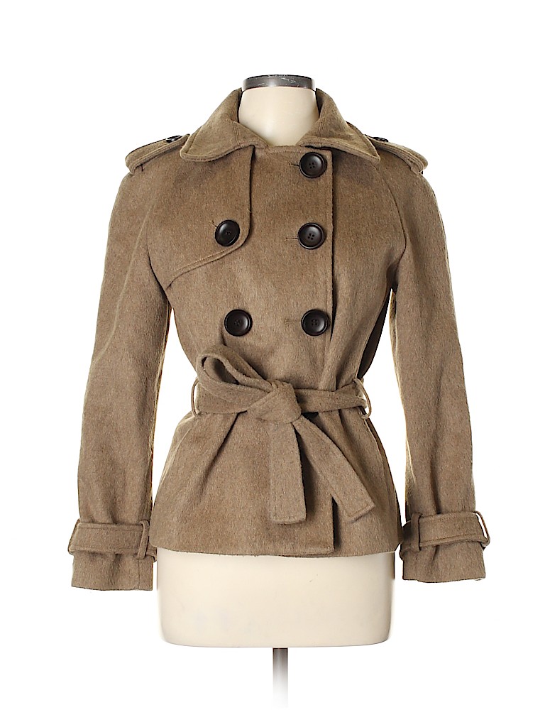 Zara Basic Brown Wool Coat Size L - photo 1