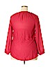 Talbots 100% Polyester Red Long Sleeve Blouse Size XXL - photo 2