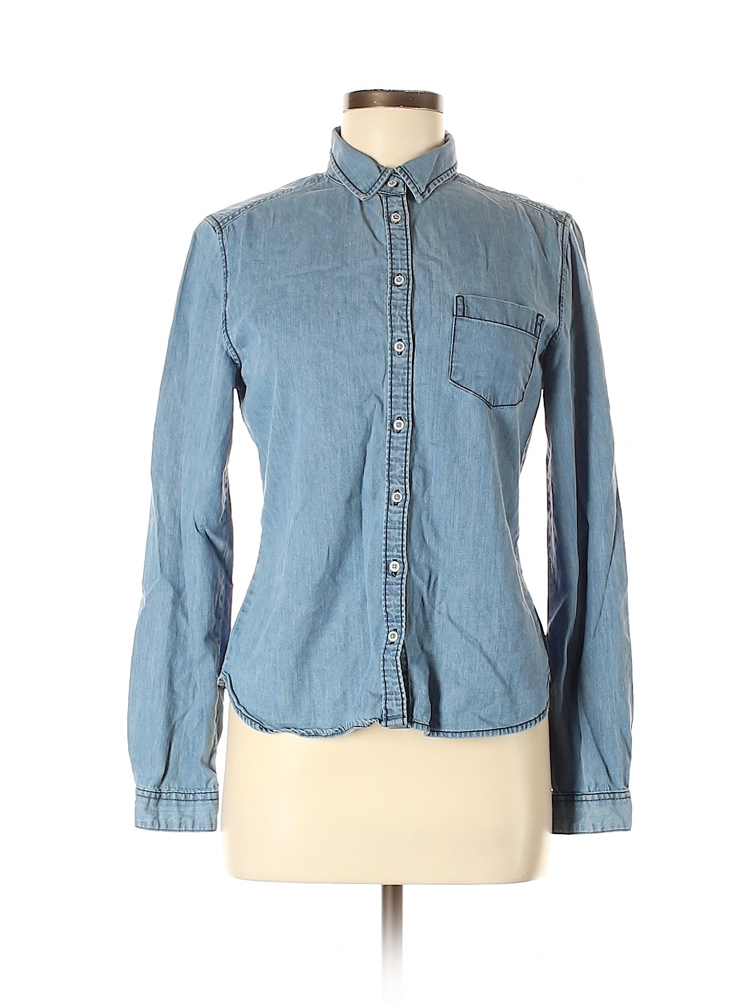 light blue button down shirt women's