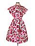 Kate Spade New York 100% Polyester Floral Pink Casual Dress Size 4 - photo 1
