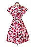 Kate Spade New York 100% Polyester Floral Pink Casual Dress Size 4 - photo 2