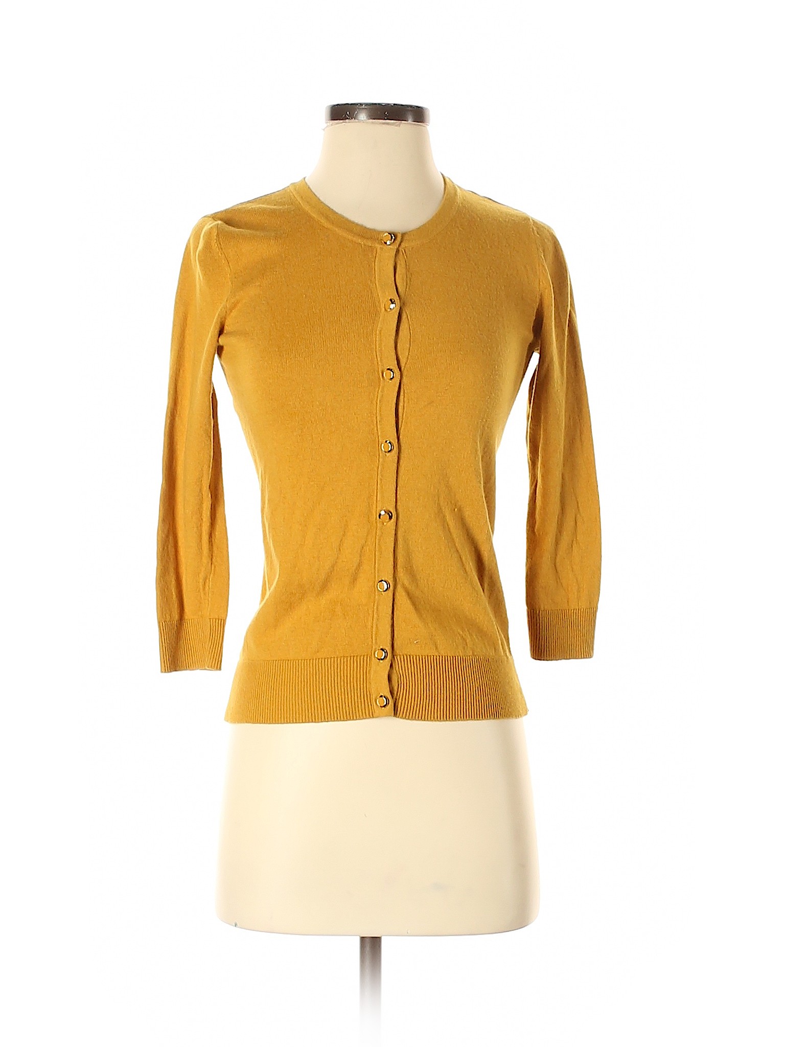 7th Avenue Design Studio New York & Company Women Yellow Cardigan XS | eBay