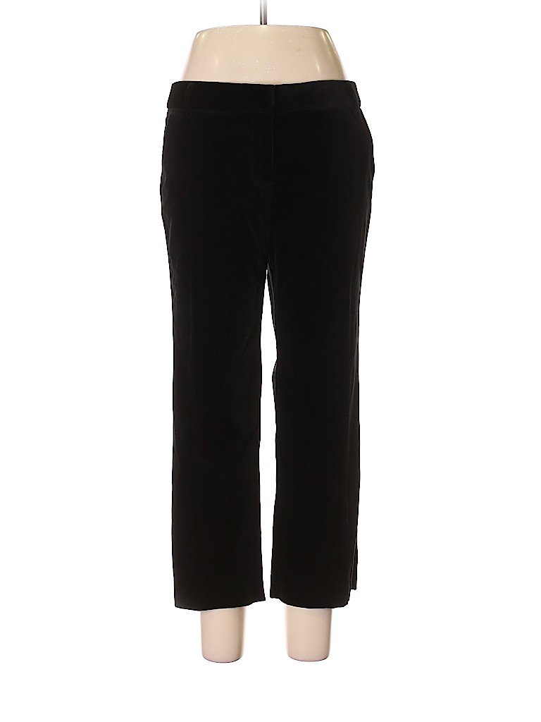 J.Crew 100% Cotton Black Velour Pants Size 10 - photo 1