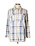 Topshop 100% Cotton Blue Long Sleeve Button-Down Shirt Size 10 - photo 1