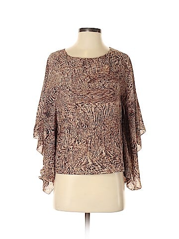 Alice + Olivia 3/4 Sleeve Silk Top (view 1)