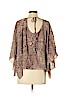 Alice + Olivia Tan 3/4 Sleeve Silk Top Size S - photo 2