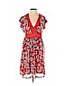 H&M 100% Polyester Red Casual Dress Size 6 - photo 1