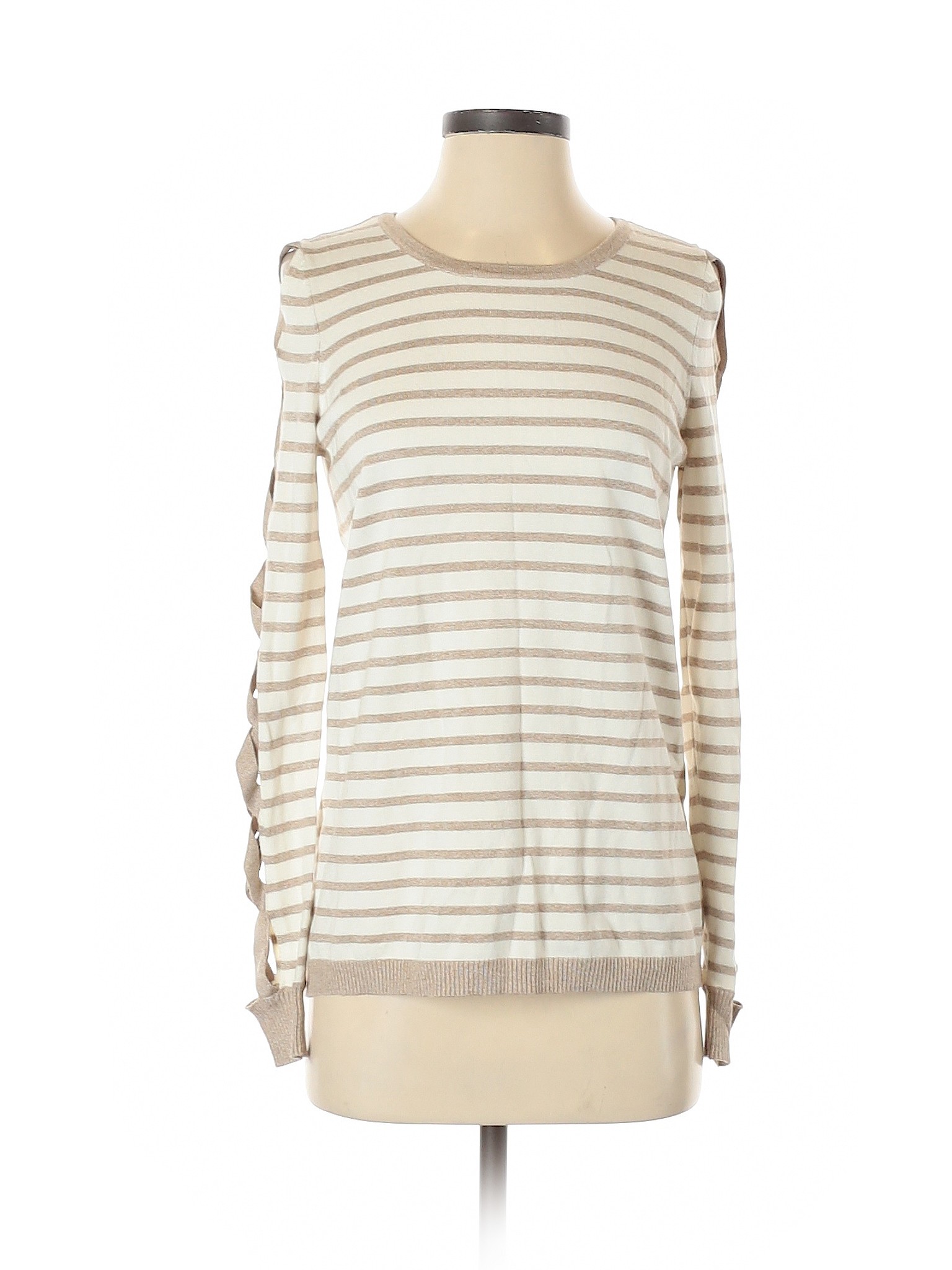 Skies Are Blue Stripes Tan Long Sleeve Top Size S - 81% off | thredUP