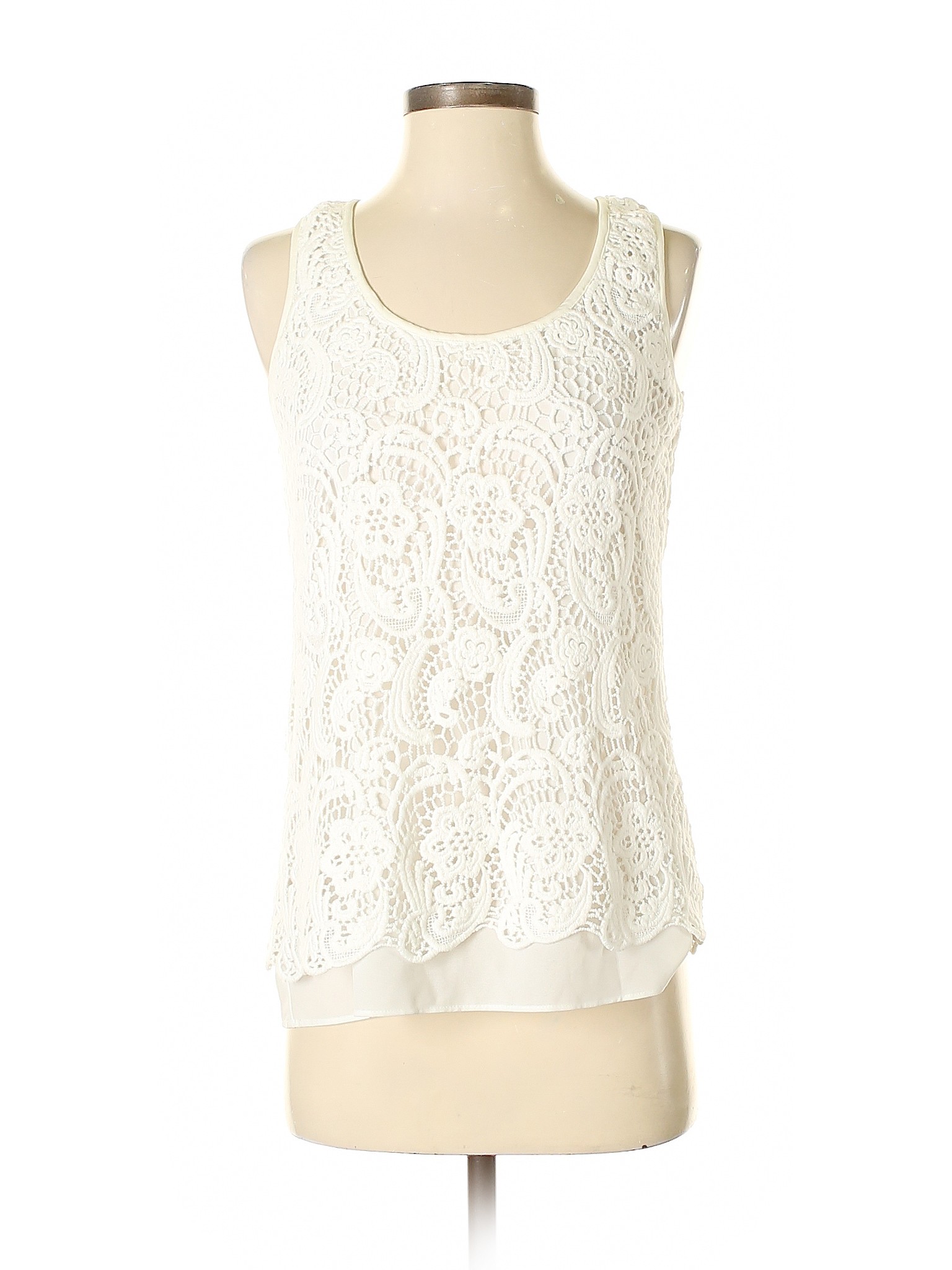 CAbi 100% Cotton Lace White Sleeveless Top Size XS - 65% off | thredUP