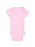 Gerber 100% Cotton Polka Dots Pink Short Sleeve Onesie Size 6-9 mo - photo 1