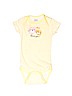 Gerber 100% Cotton Stripes Yellow Short Sleeve Onesie Size 6-9 mo - photo 1