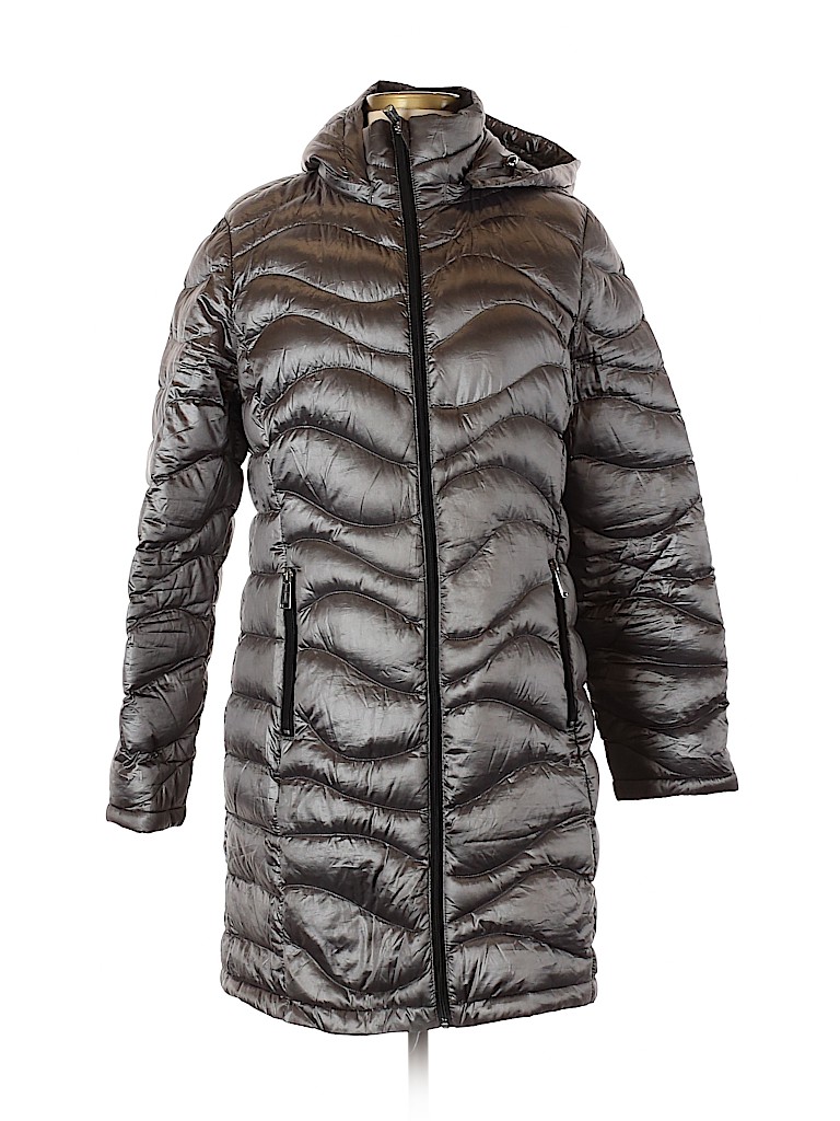 Andrew Marc for Costco 100 Polyester Solid Silver Snow Jacket Size L