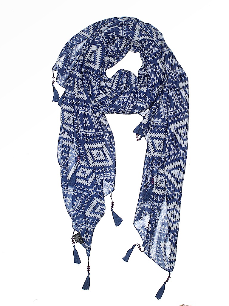Unbranded Print Blue Scarf One size - photo 1
