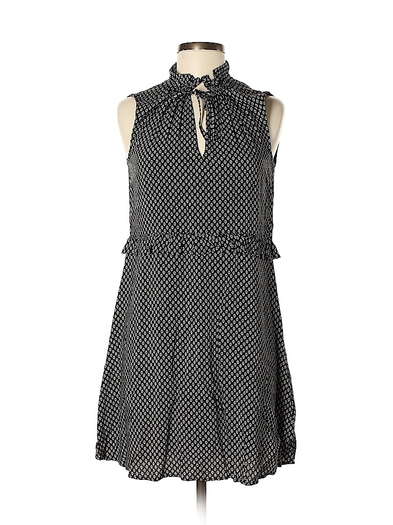 H&M 100% Viscose Print Black Casual Dress Size 6 - 68% off | thredUP