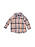 Baby Gap 100% Cotton Plaid Orange Long Sleeve Button-Down Shirt Size 12-18 mo - photo 1