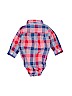 OshKosh B'gosh 100% Cotton Plaid Red Long Sleeve Onesie 9-12 MO / 12 MO - photo 2