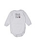 Hb 100% Cotton Gray Long Sleeve Onesie Size 9-12 mo - photo 1