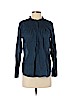Point Sur 100% Cotton Teal 3/4 Sleeve Button-Down Shirt Size 4 - photo 1