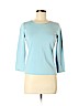 Per Se By Carlisle Blue Silk Pullover Sweater Size M - photo 1