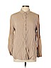 Uniqlo 100% Rayon Tan Long Sleeve Button-Down Shirt Size XL - photo 1