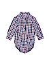 OshKosh B'gosh 100% Cotton Plaid Blue Long Sleeve Onesie 18-24 MO / 24 MO - photo 1