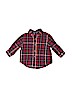 The Children's Place 100% Cotton Plaid Red Long Sleeve Button-Down Shirt Size 6-9 mo - photo 1