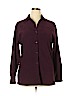 Casual Corner Purple Long Sleeve Button-Down Shirt Size L - photo 1