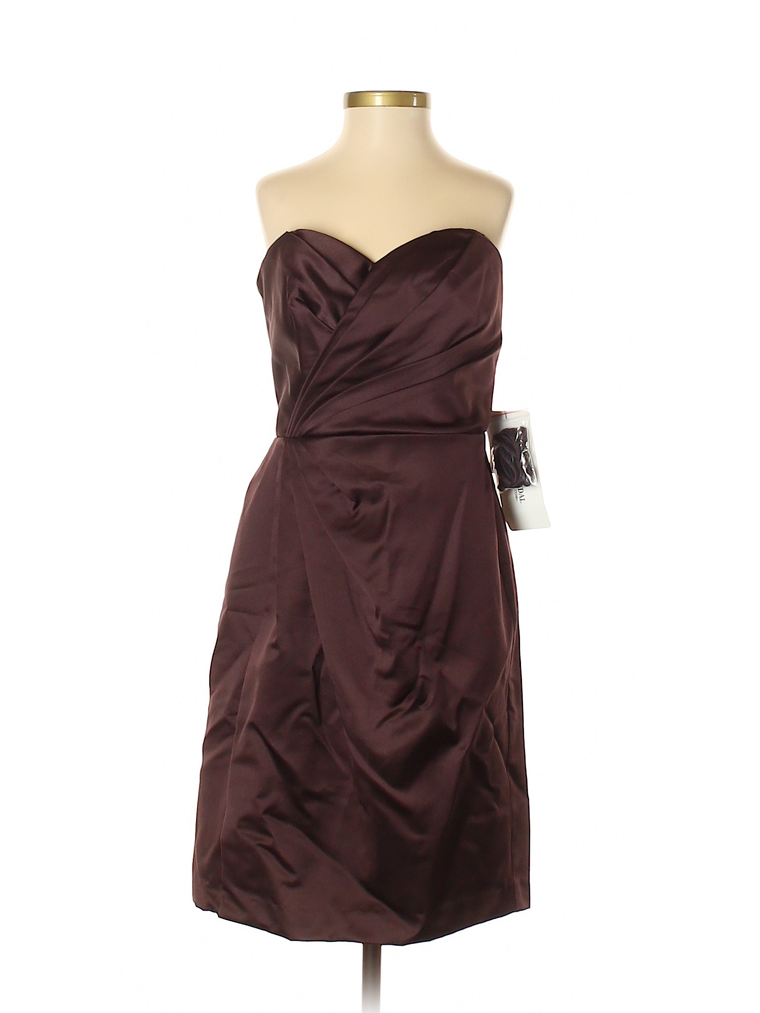 David's Bridal 100% Polyester Solid Brown Cocktail Dress Size 2 - 97% ...