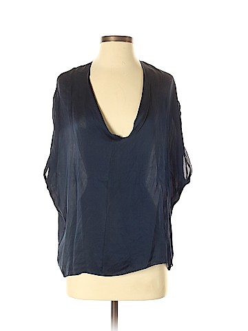Vince. Short Sleeve Silk Top (view 1)