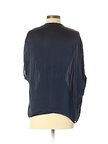 Vince. Short Sleeve Silk Top (view 2)
