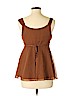 Motherhood 100% Rayon Brown Sleeveless Blouse Size S - photo 2