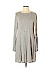 BCBGeneration 100% Cotton Gray Casual Dress Size L - photo 1