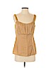 Lafayette 148 New York 100% Linen Tan Sleeveless Blouse Size 4 - photo 1