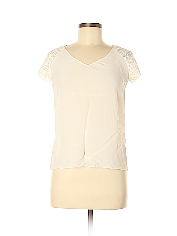 Massimo Dutti Short Sleeve Silk Top (view 1)