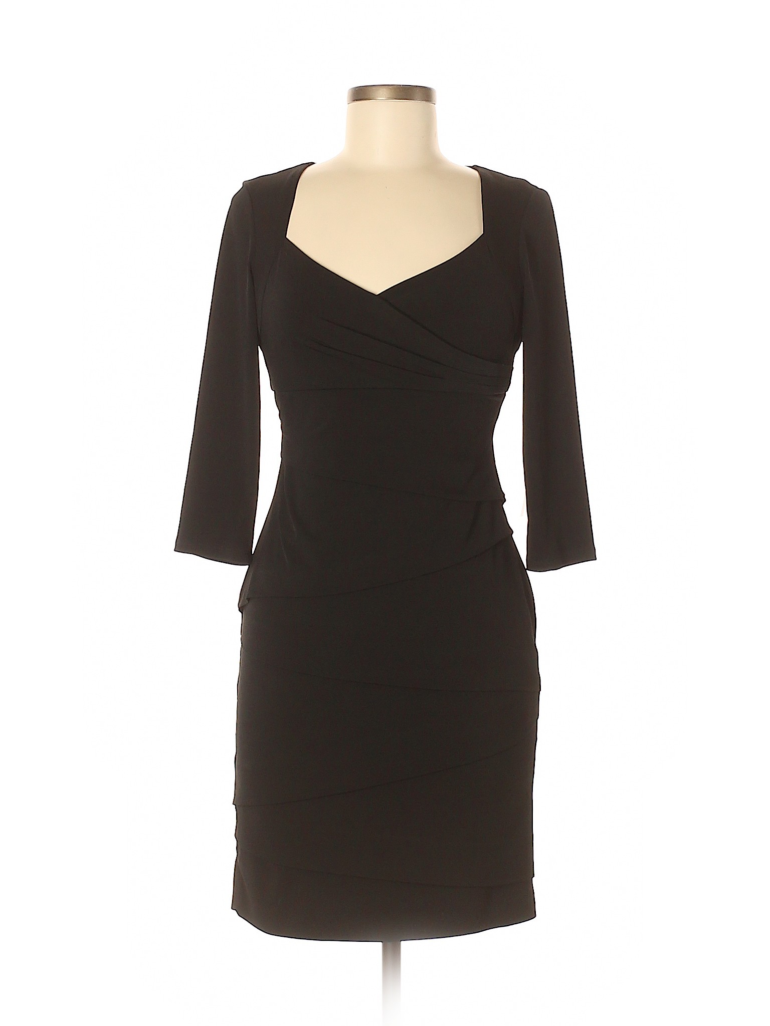 White House Black Market Solid Black Cocktail Dress Size 8 (Petite ...