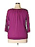 Old Navy 100% Cotton Purple 3/4 Sleeve Blouse Size XL - photo 2