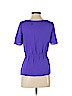 Theory 100% Silk Blue Short Sleeve Silk Top Size P (petite) - photo 2