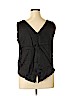 Unbranded 100% Silk Black Sleeveless Silk Top Size L - photo 2