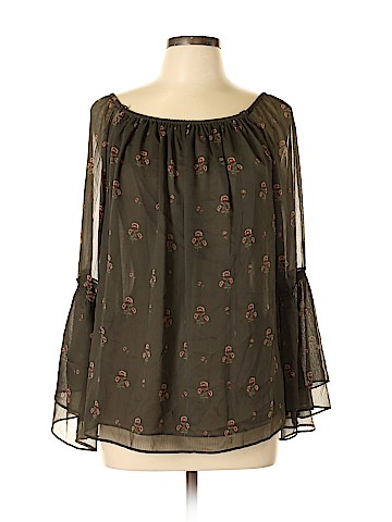 White House Black Market 3/4 Sleeve Blouse (view 1)