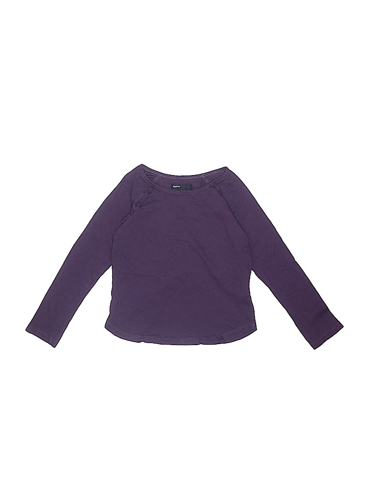 Gap Kids 100% Cotton Purple Long Sleeve T-Shirt Size 6 - 7 - photo 1