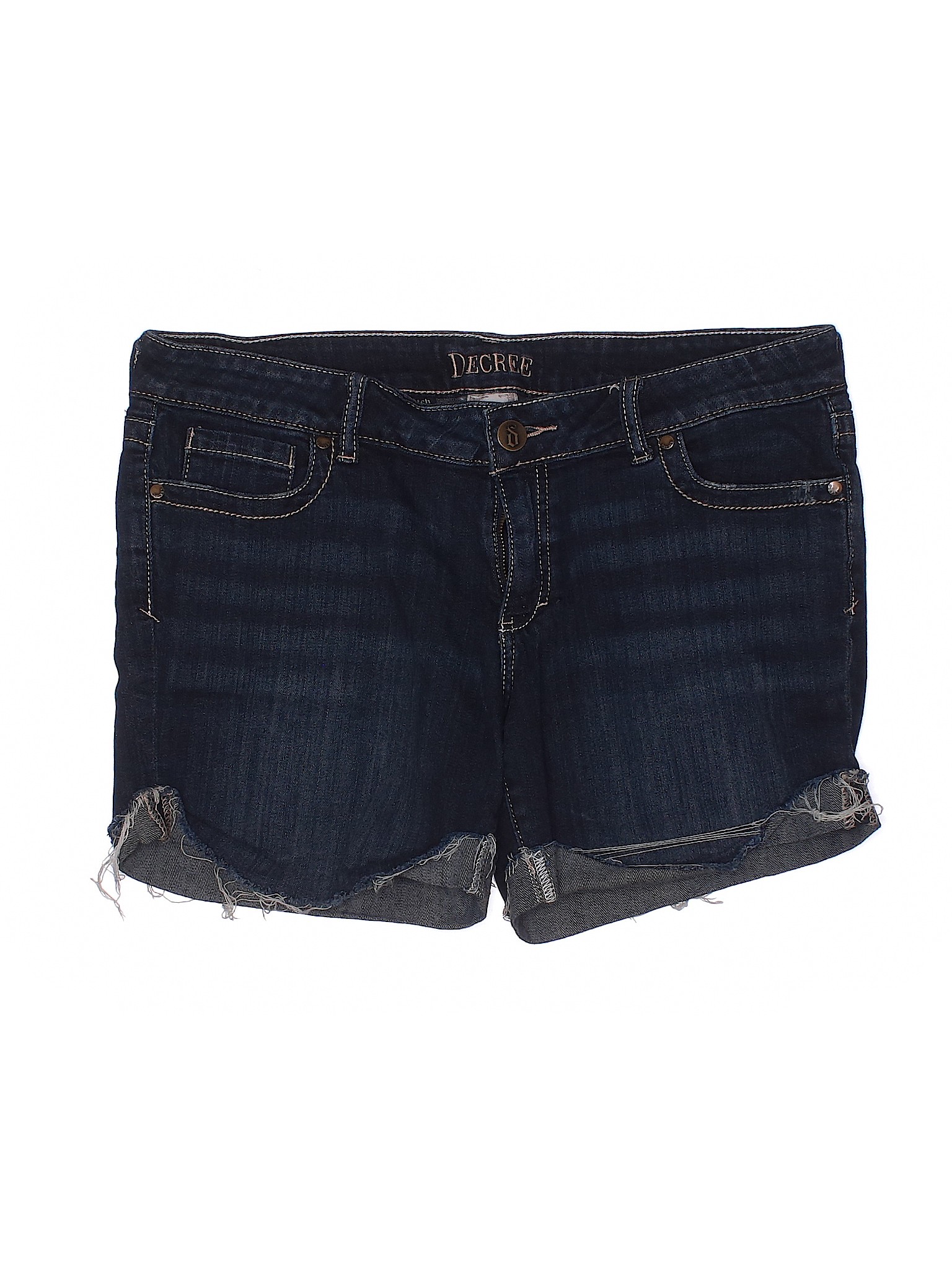 Decree Blue Details Shorts about 15 Denim Women