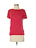 Ann Taylor 100% Linen Red Short Sleeve T-Shirt Size XS - photo 1