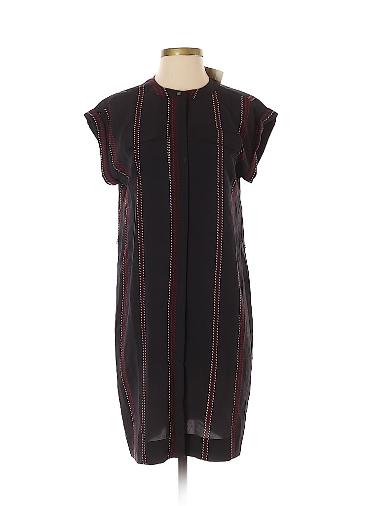 Ann Taylor LOFT 100% Polyester Gray Casual Dress Size S (petite) - photo 1