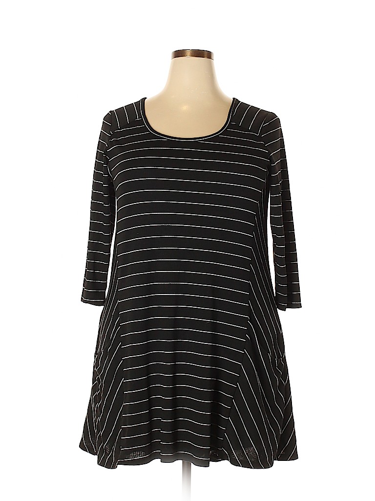 Fifth & Park Black Casual Dress Size XL - photo 1